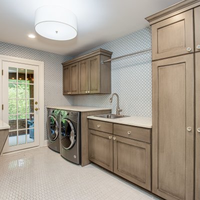 laundry room with access to screened porch