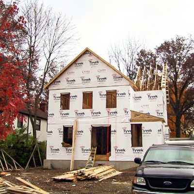 Mariemont house under construction Wilcox Architecture Cincinnati