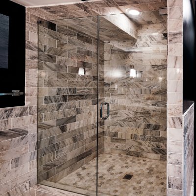 Mt. Adams master bath shower Wilcox Architecture