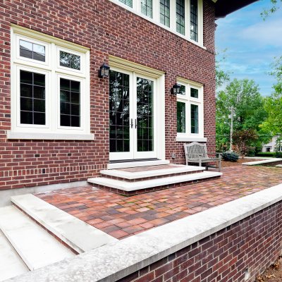 Brick walled patio  