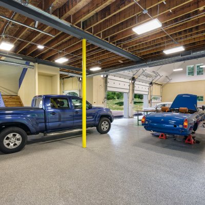 9-car garage interior