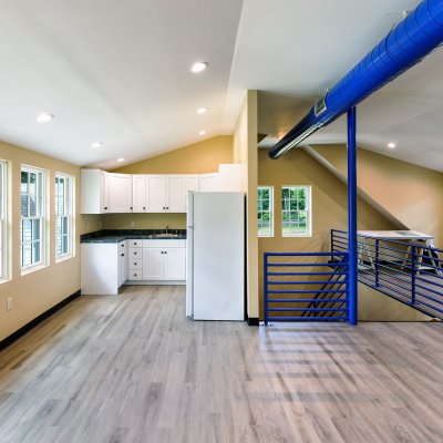 garage loft and Kitchenette interior