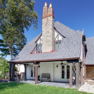 exterior chimney side screens removed