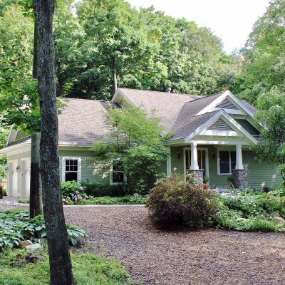 Glen Arbor new home in woods Wilcox Architecture