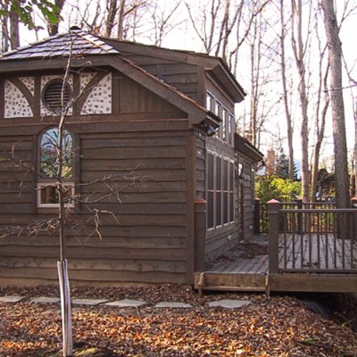 Artist's Studio side/rear view and deck  