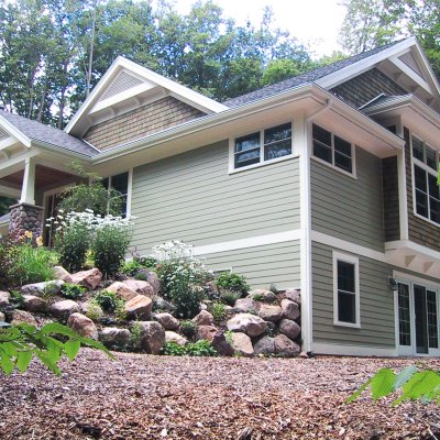 Glen Arbor new home kitchen and bunk room exterior