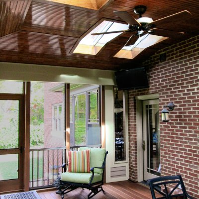 Ceiling fan, sky lights, Wilcox Architecture