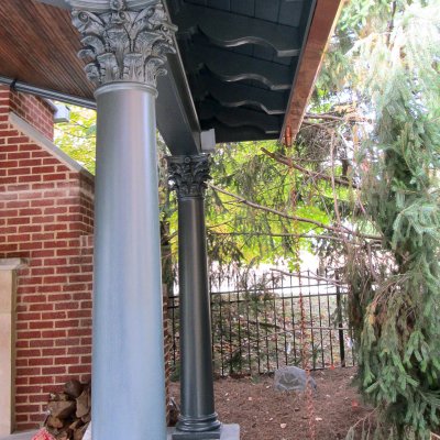 pavilion with rain chain Hyde Park residential architecture