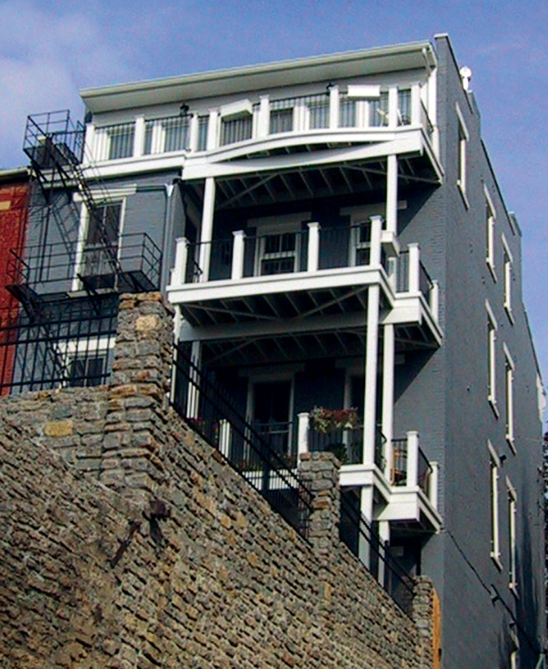 Exterior of historic preservation renovation in Cincinnati   